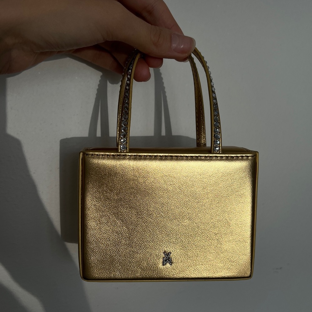 Amina Muaddi Superamini Gilda top handle bag